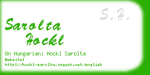 sarolta hockl business card